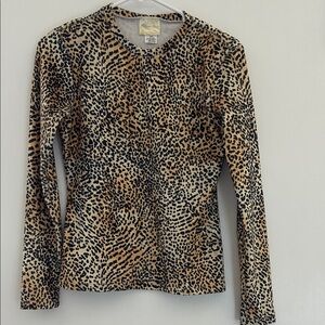 Chic Animal Print Long Sleeve Blouse